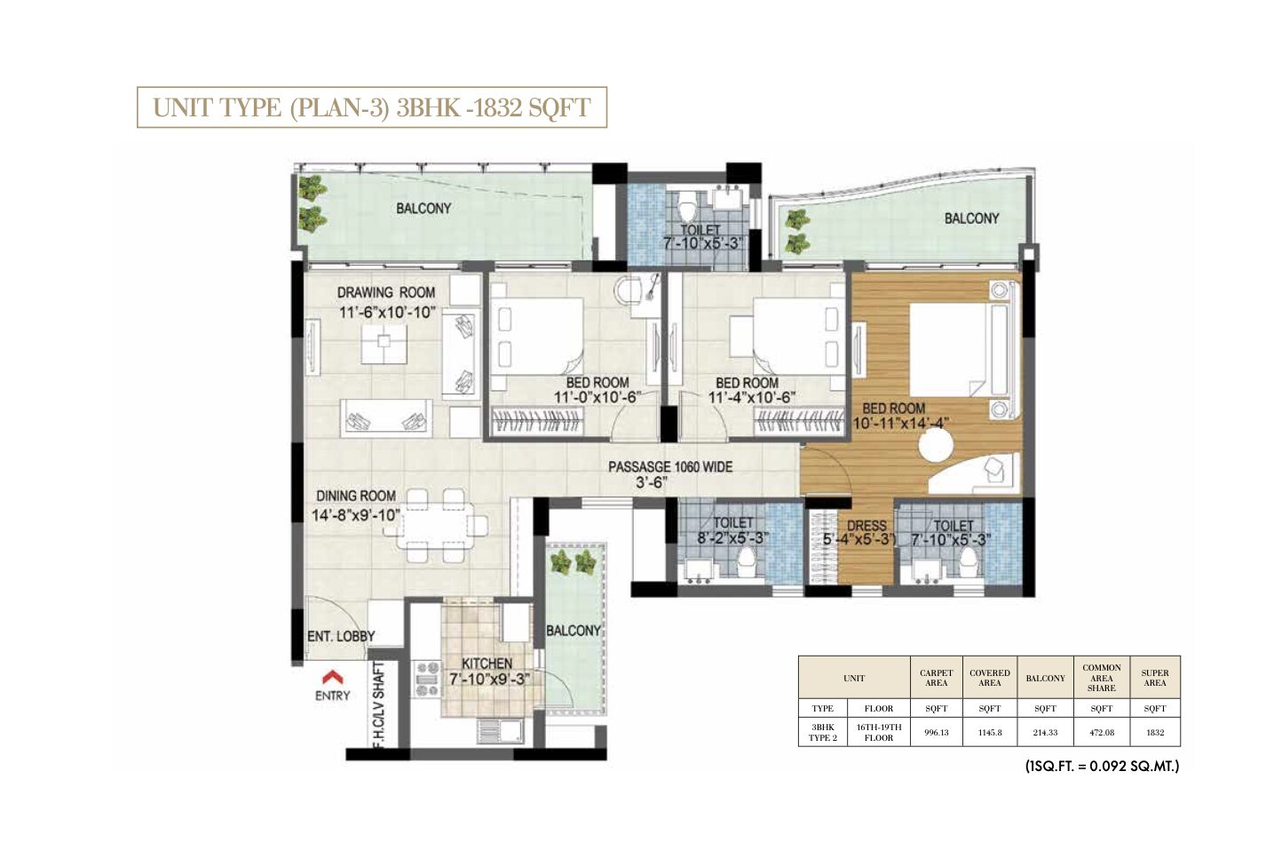 BPTP Terra Floor Plan